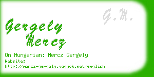 gergely mercz business card